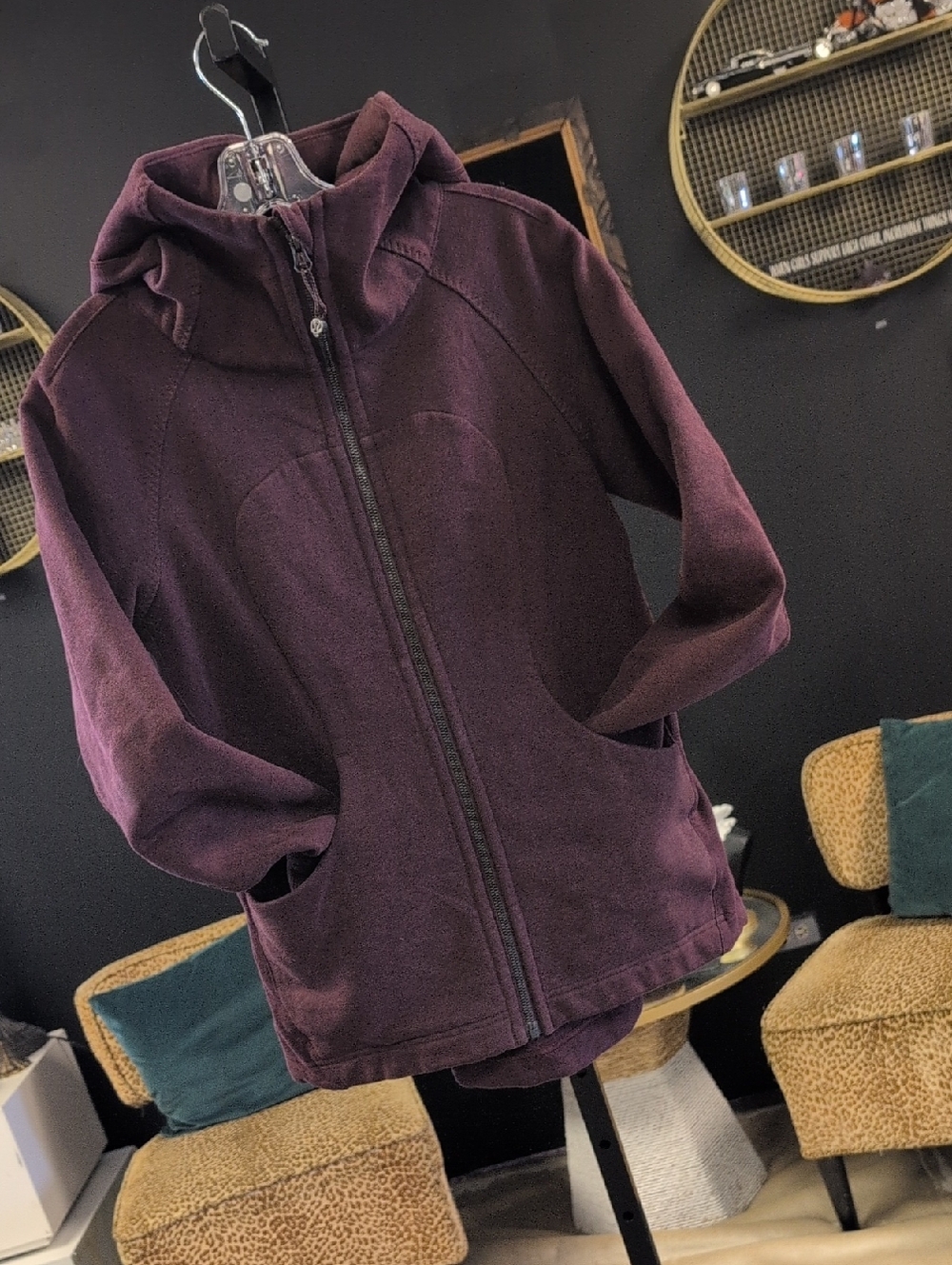 lululemon athletica Full-Zip Hooded Jacket in Deep Plum